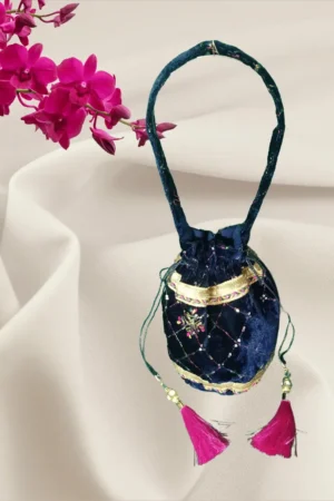 Resham Black Poli Bag