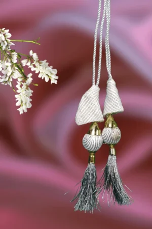 White Golden Potli Bag